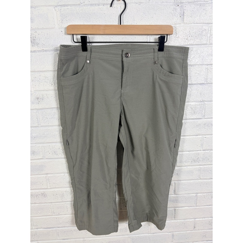 Kuhl Trekr Kapri Pants Womens 12 Gray Hiking Outdoor Cropped Style 6236